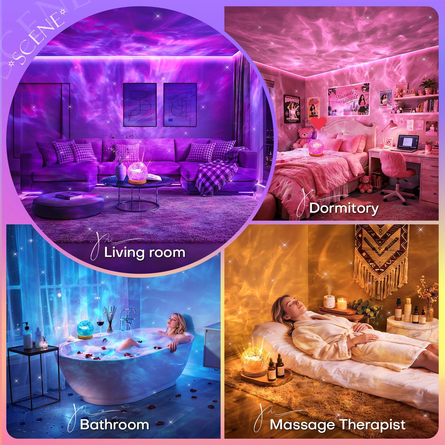 Ambient Room Light — 16 Colours, 3-in-1 Sunset and Mood Lamp - Image 4