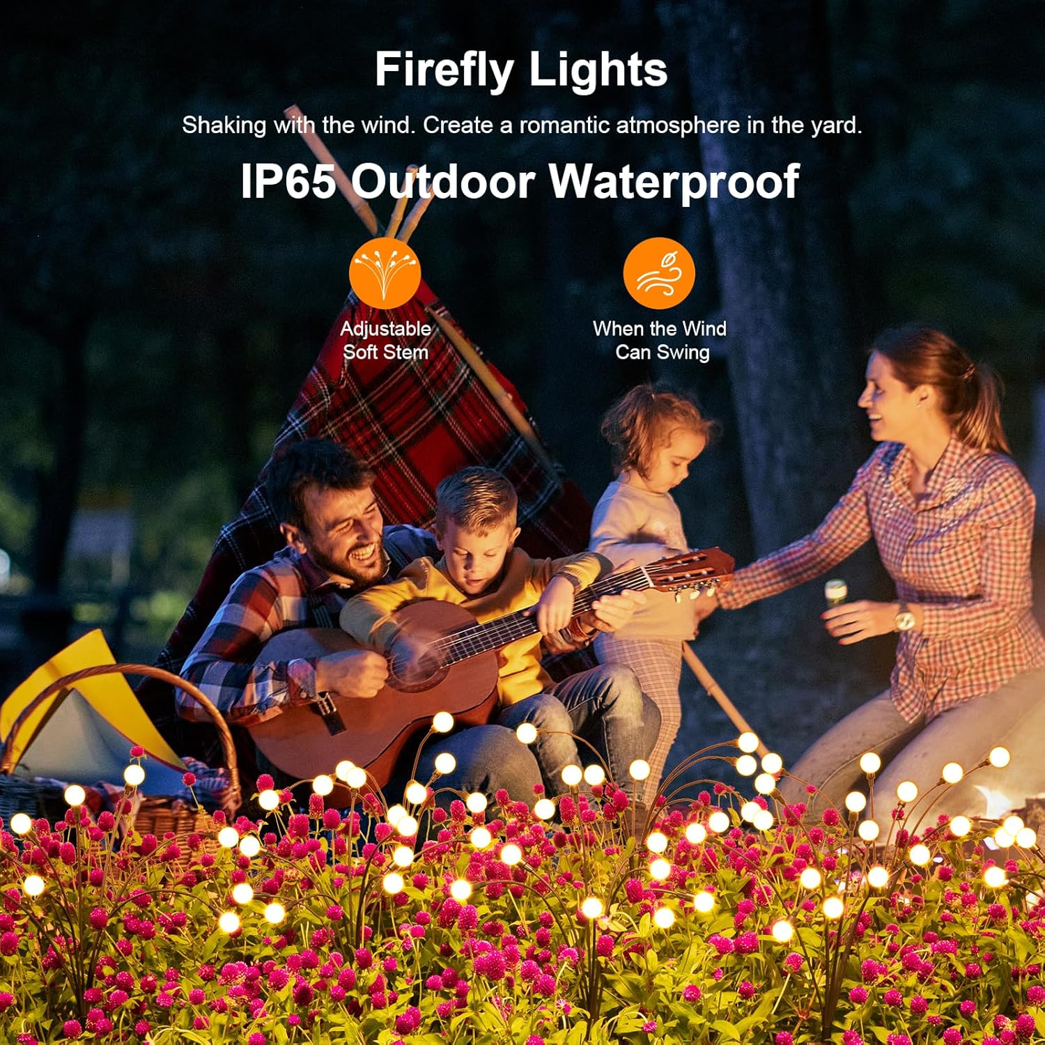 Solar Firefly Garden Lights — 4 Pack, 32 LED, Fairy Style - Image 6