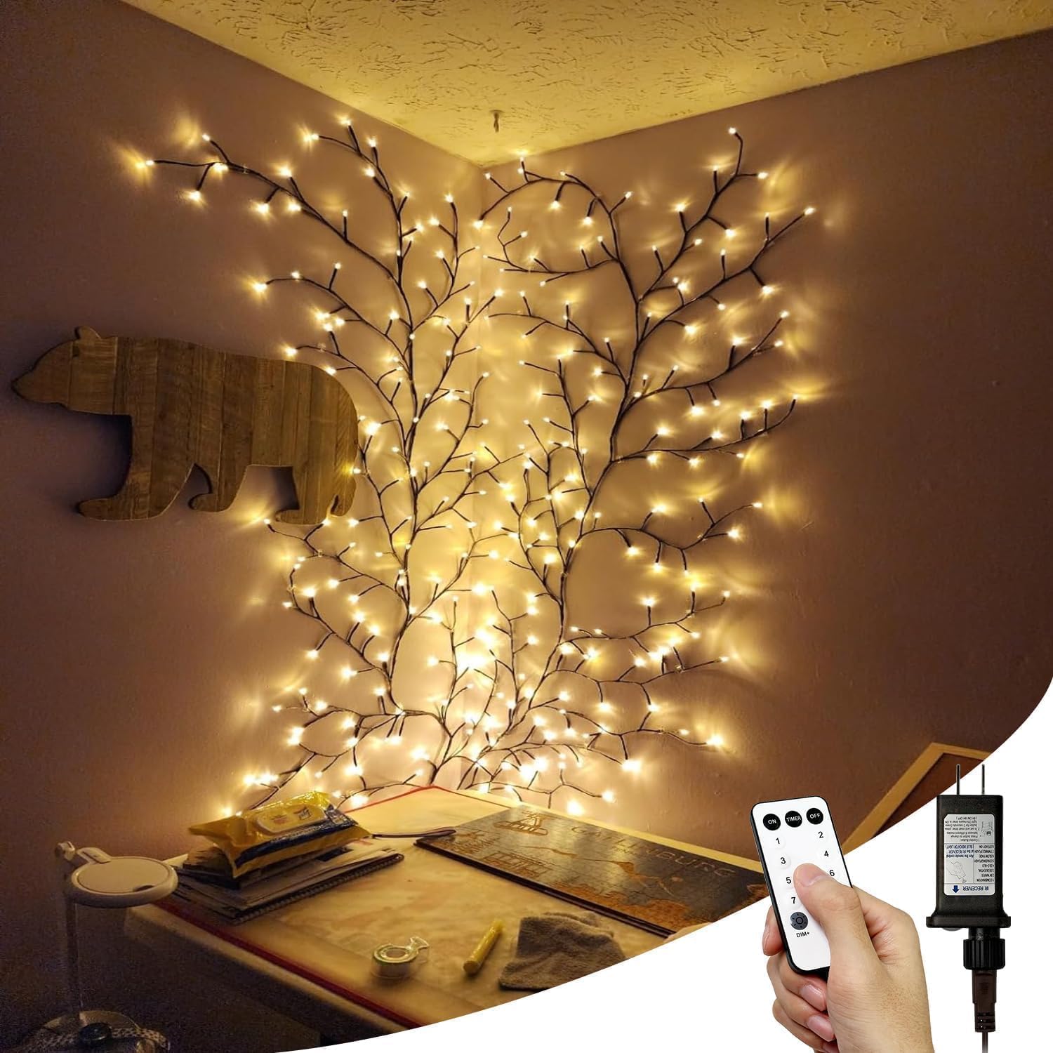 Willow Vine Lights with Remote — Indoor and Outdoor Swags