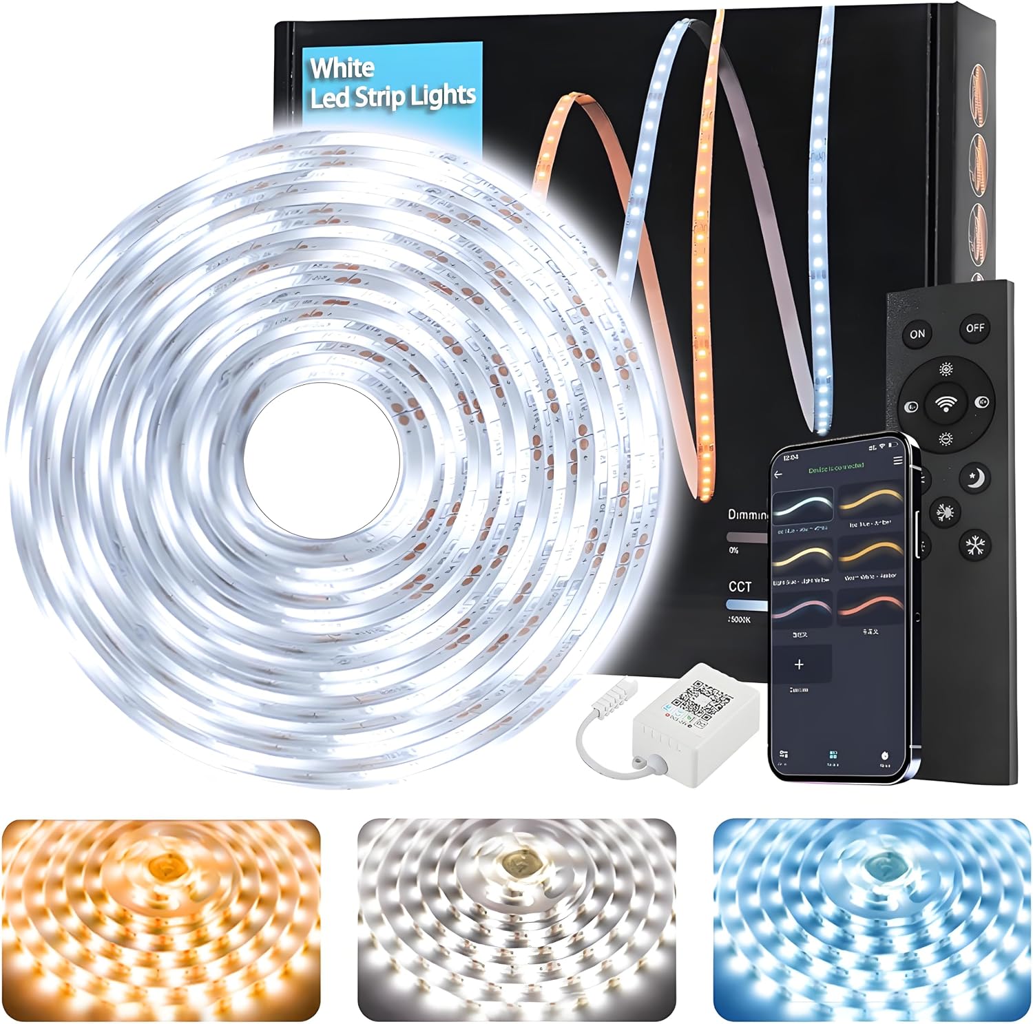 LED Strip Lights — 100 ft (2 × 50 ft Rolls), Music Sync, Colour Changing - Image 8