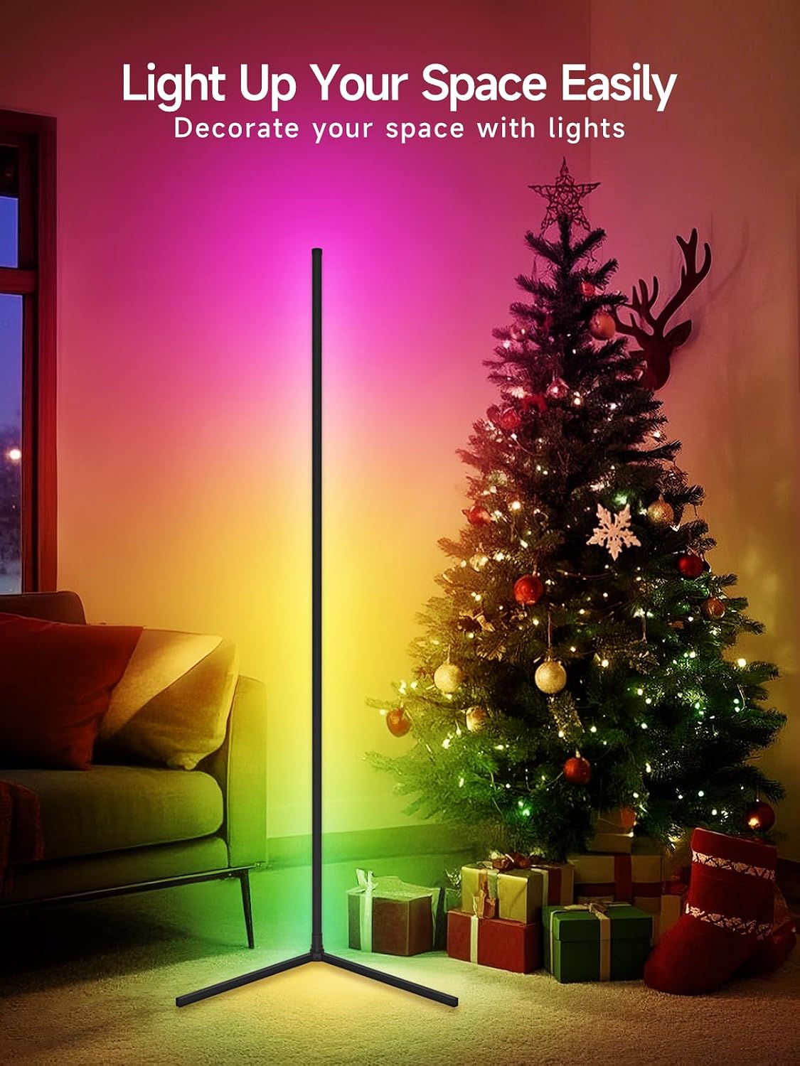 Corner Floor Lamp — RGB LED with Music Sync, App and Remote - Image 5