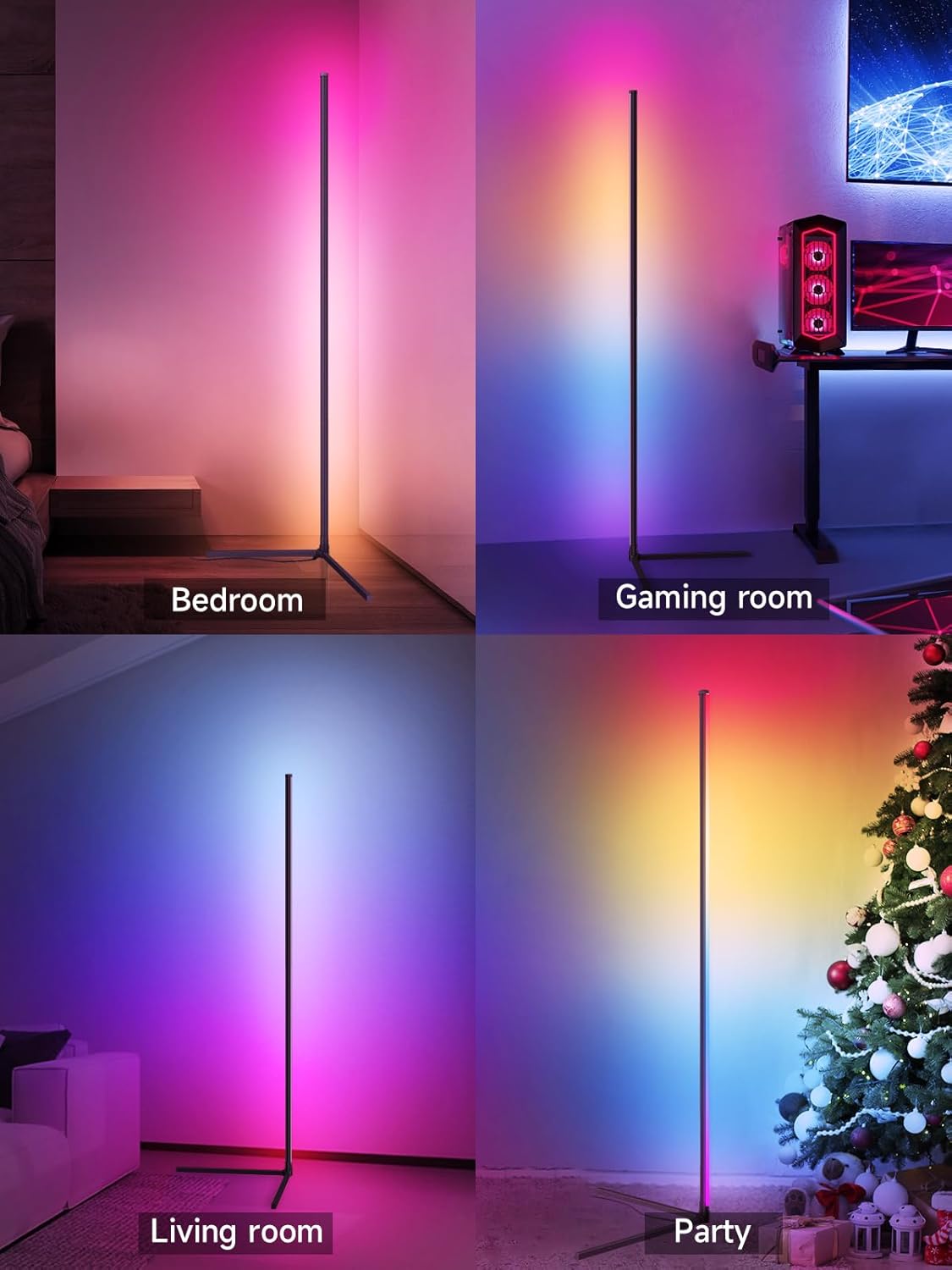Corner Floor Lamp — RGB LED with Music Sync, App and Remote - Image 6